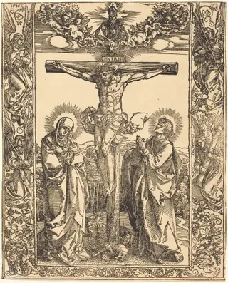 Christ on the Cross, by Albrecht Dürer, ink, 1516