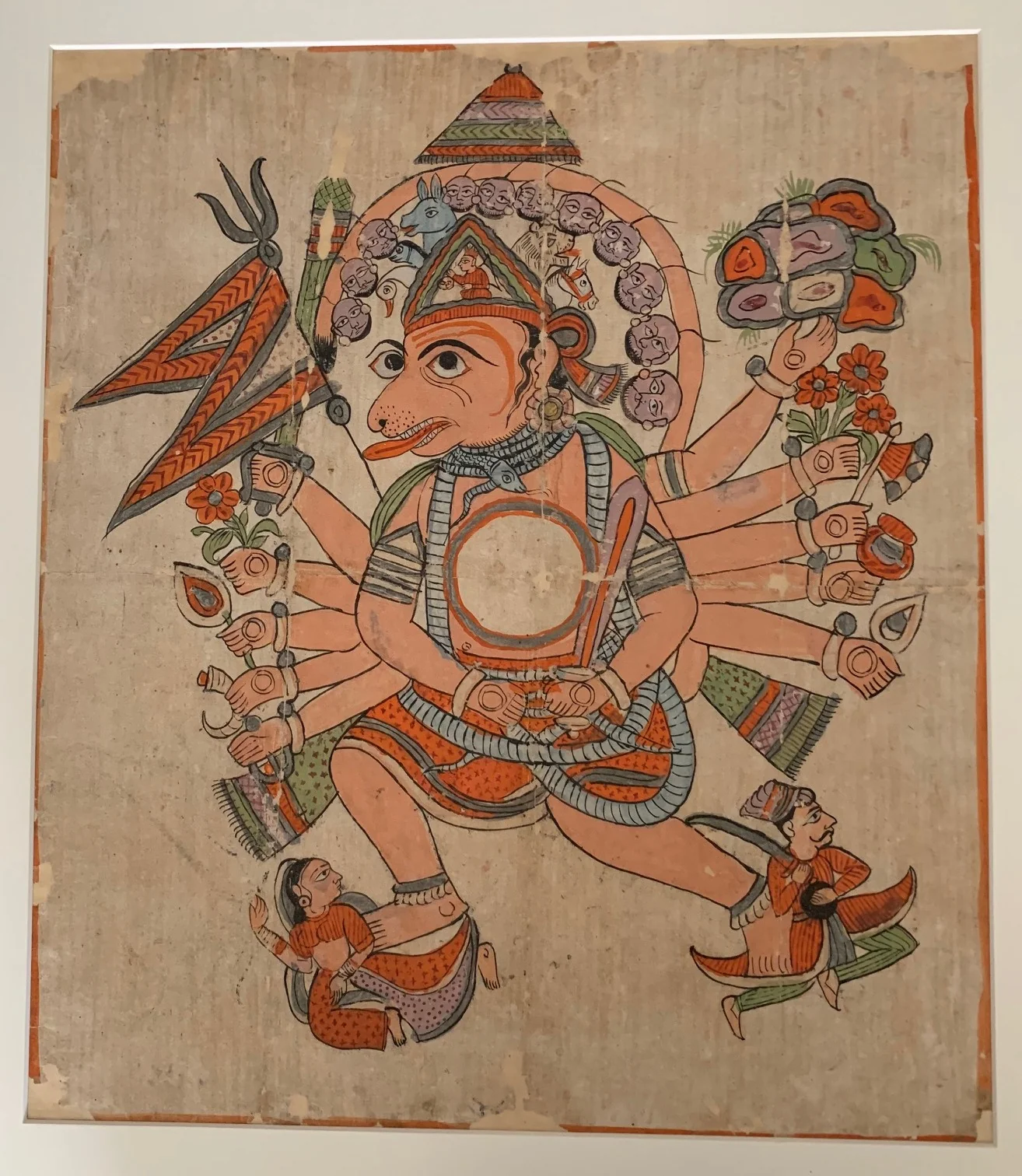 Hanuman in His Tantric Five-Headed Pancha Mukha Form, detail