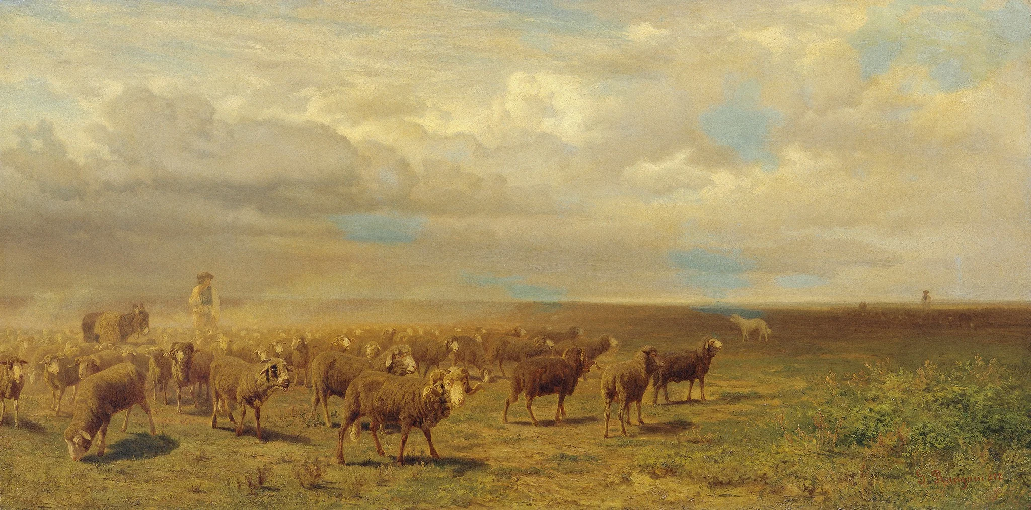 Schafherde in der Puszta, detail