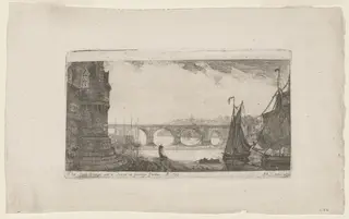 Perth Bridge, by of Eldin, John Clerk, ink, 1775