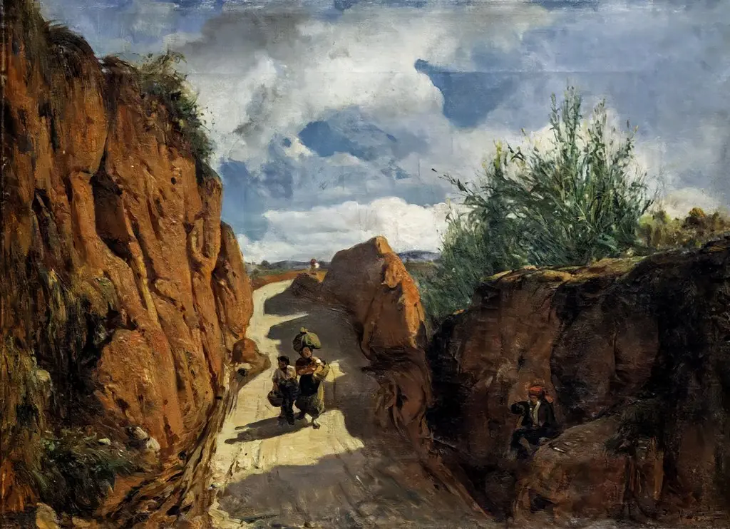 The Path to Granollers, by Ramon Martí Alsina, oil, 1850