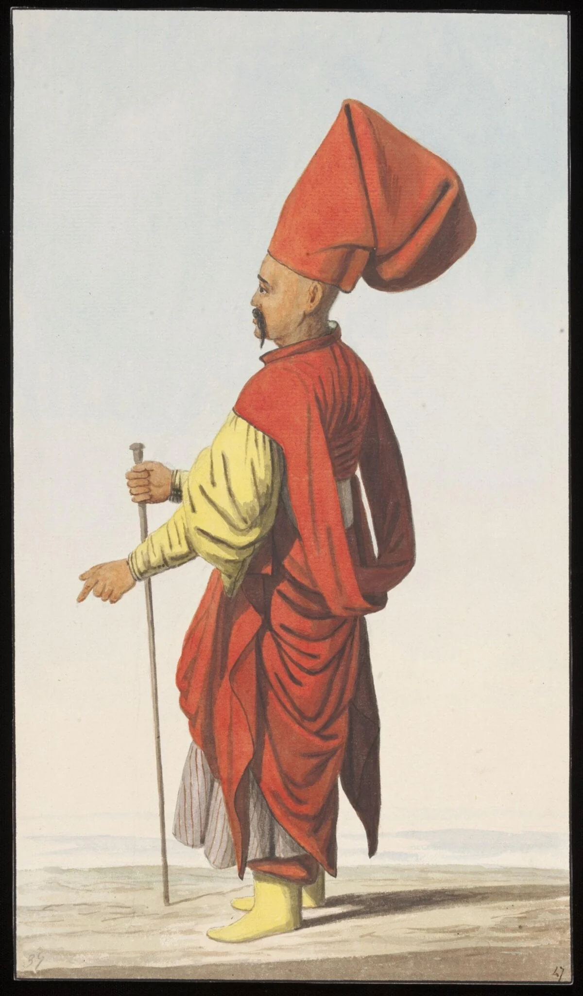 Rikaphasekisi, or stirrup-holder to the Sultan, detail