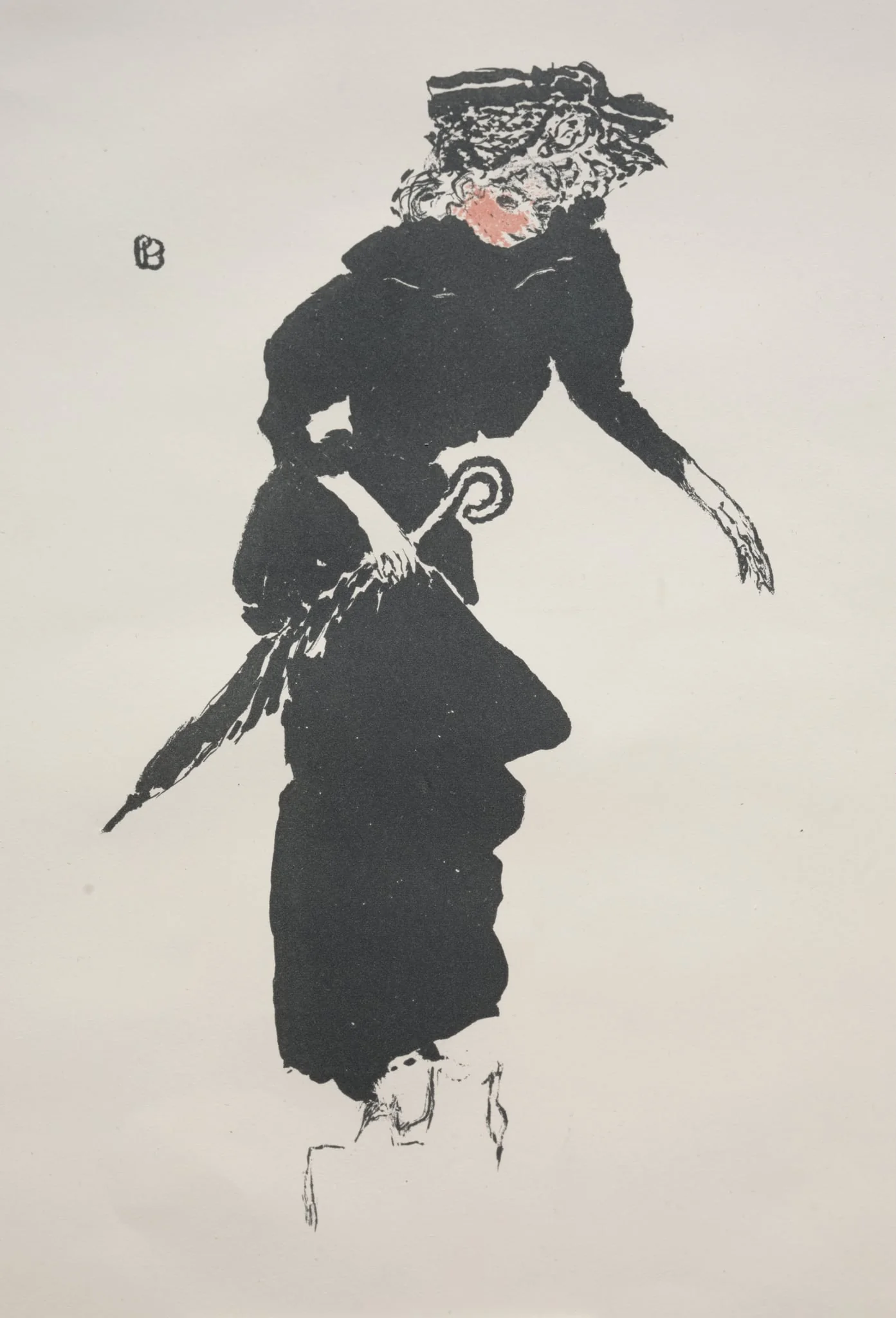 Woman with an Umbrella, detail