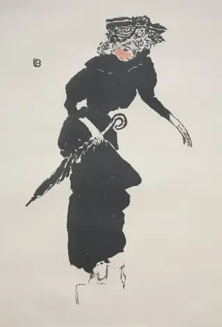 Woman with an Umbrella, by Pierre Bonnard, 1894