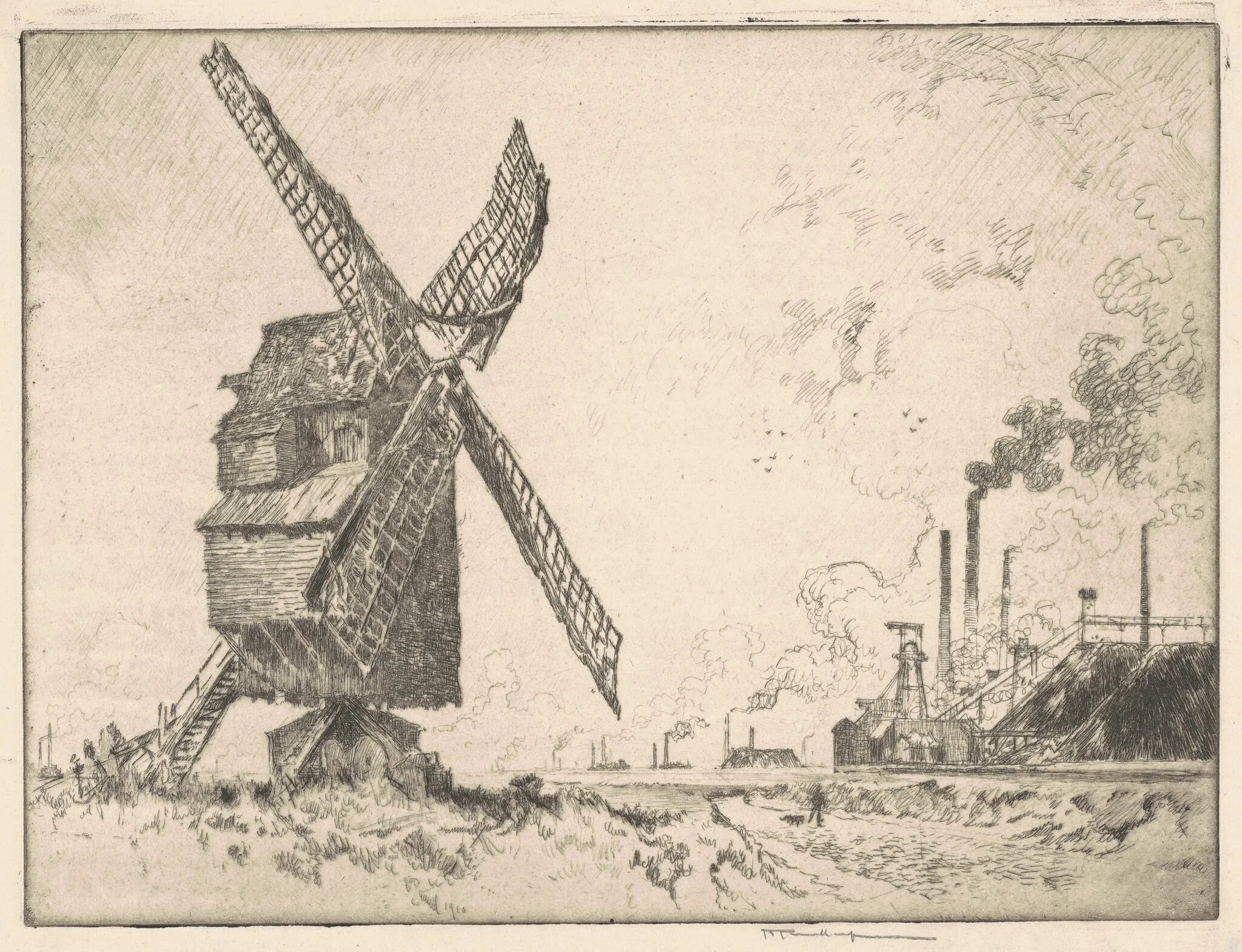 Old and New Mills, Valenciennes, detail