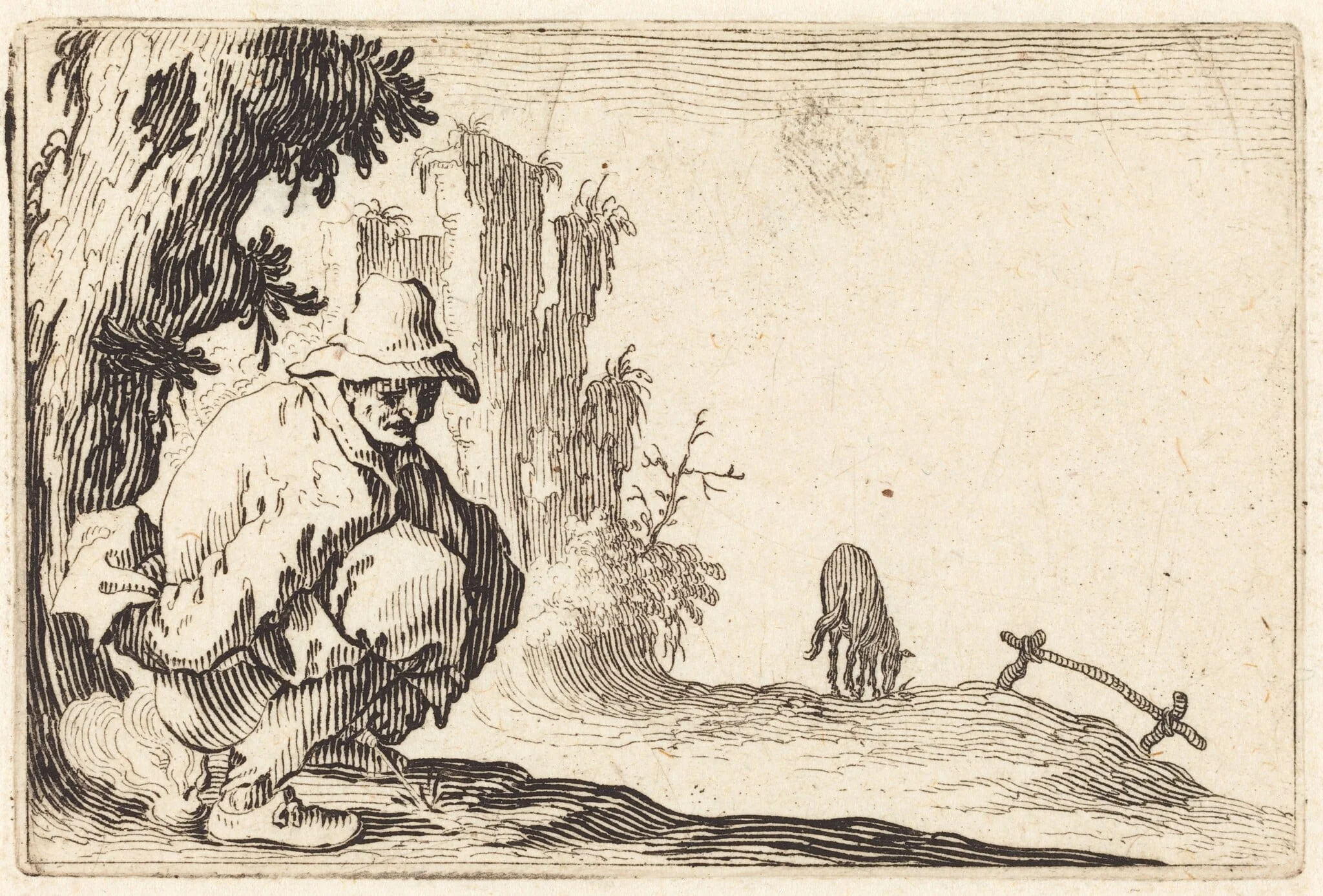 Peasant Defecating, detail
