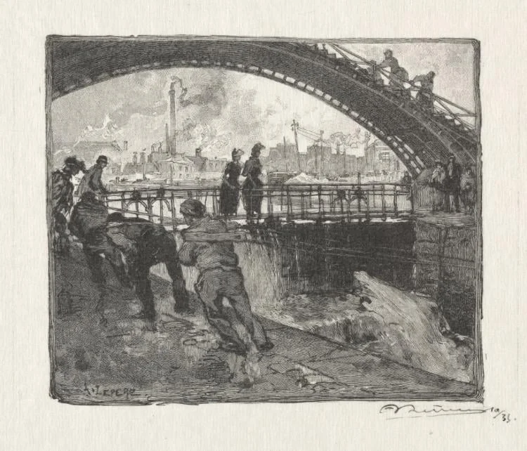 L'Ecluse du Canal St. Martin, detail