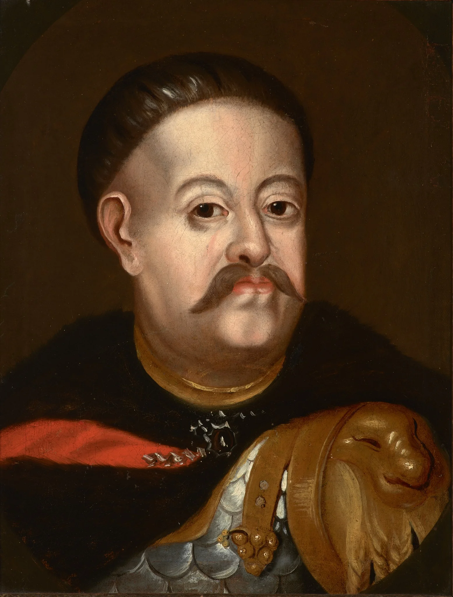 Portret Jana III Sobieskiego (1629-1696), króla Polski, detail