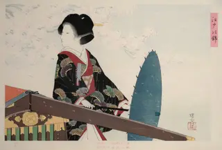 Cherry Blossoms, from the series Brocades of Edo, by Ikeda Terukata, 1903