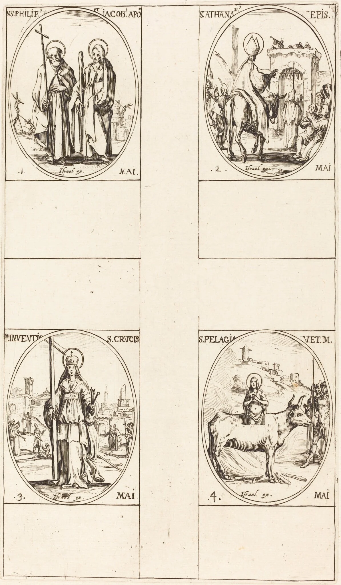St. Philip and James the Less, Apostles; St. Anthanasius; The Invention of the Cross; St. Pelagia, detail