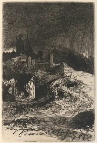 L'Eclair (Lightning), by Victor Hugo, ink, 1868