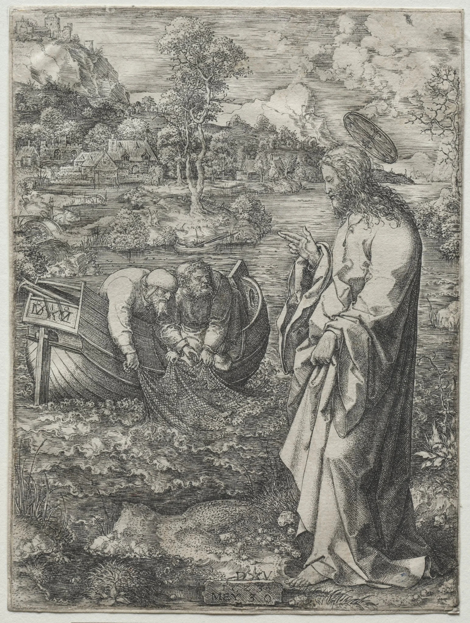 Jesus Calling to St. Peter and St. Andrew, detail