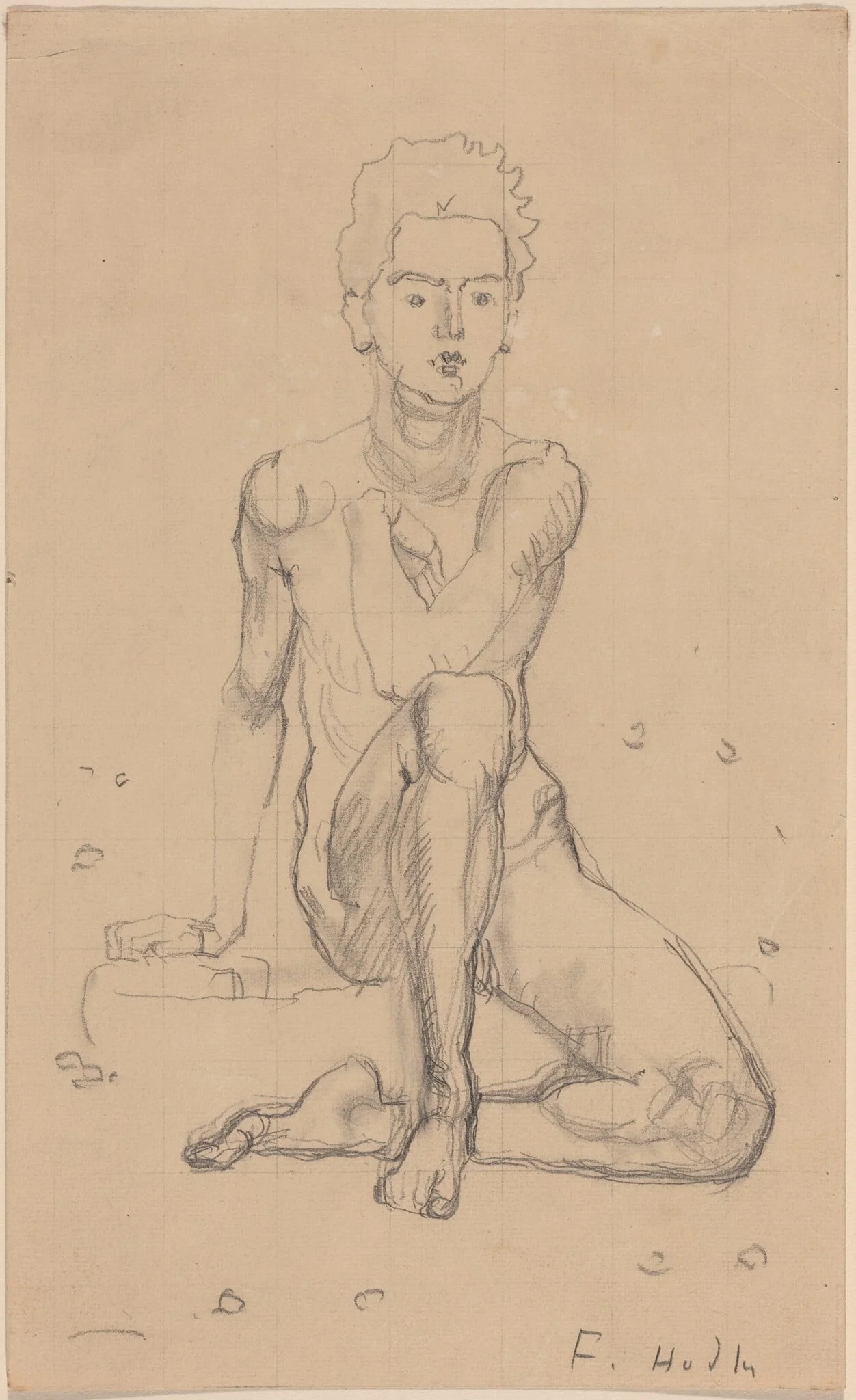 Hector Posing Nude, detail
