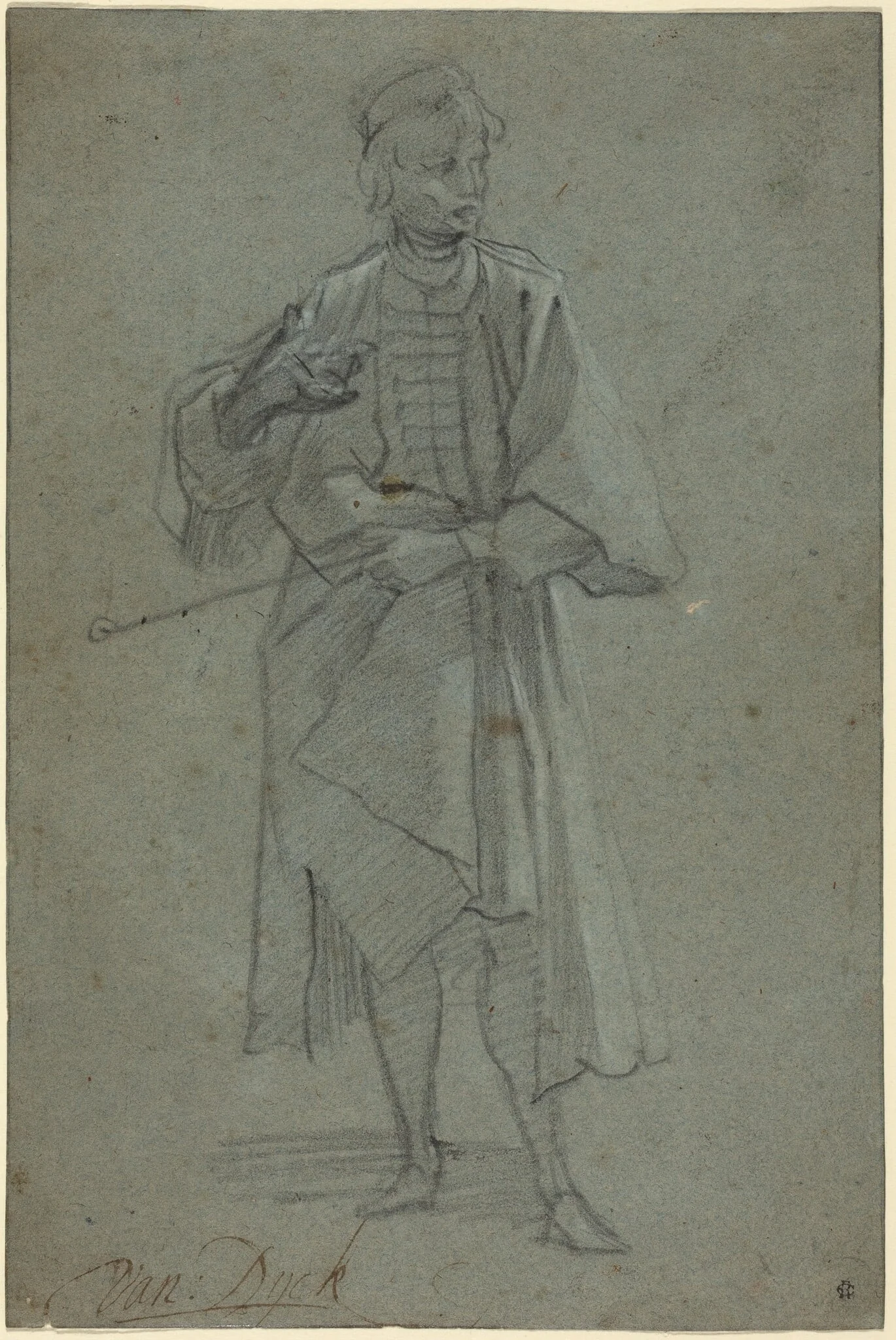 Figure of a Man [recto], detail