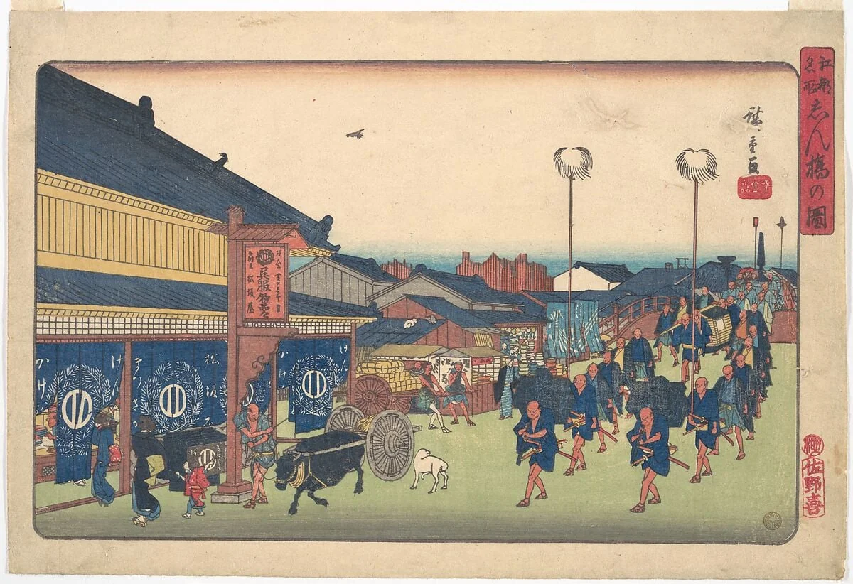 江都名所 新橋の図|Shimbashi no Zu, detail