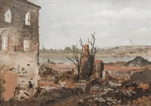 Ruine pe malul Dunării, by Sava Henția, unspecified, 1876