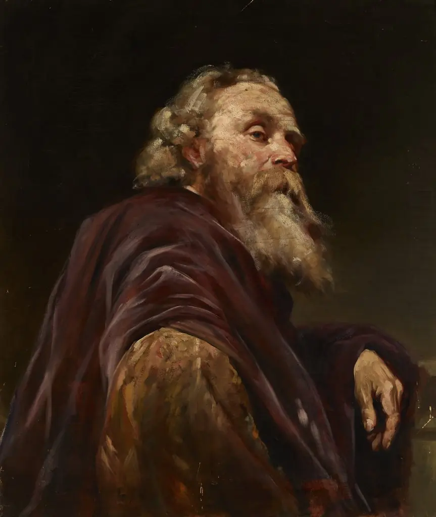 Portrait of an Old Man, by Władysław Czachórski, oil, 1890