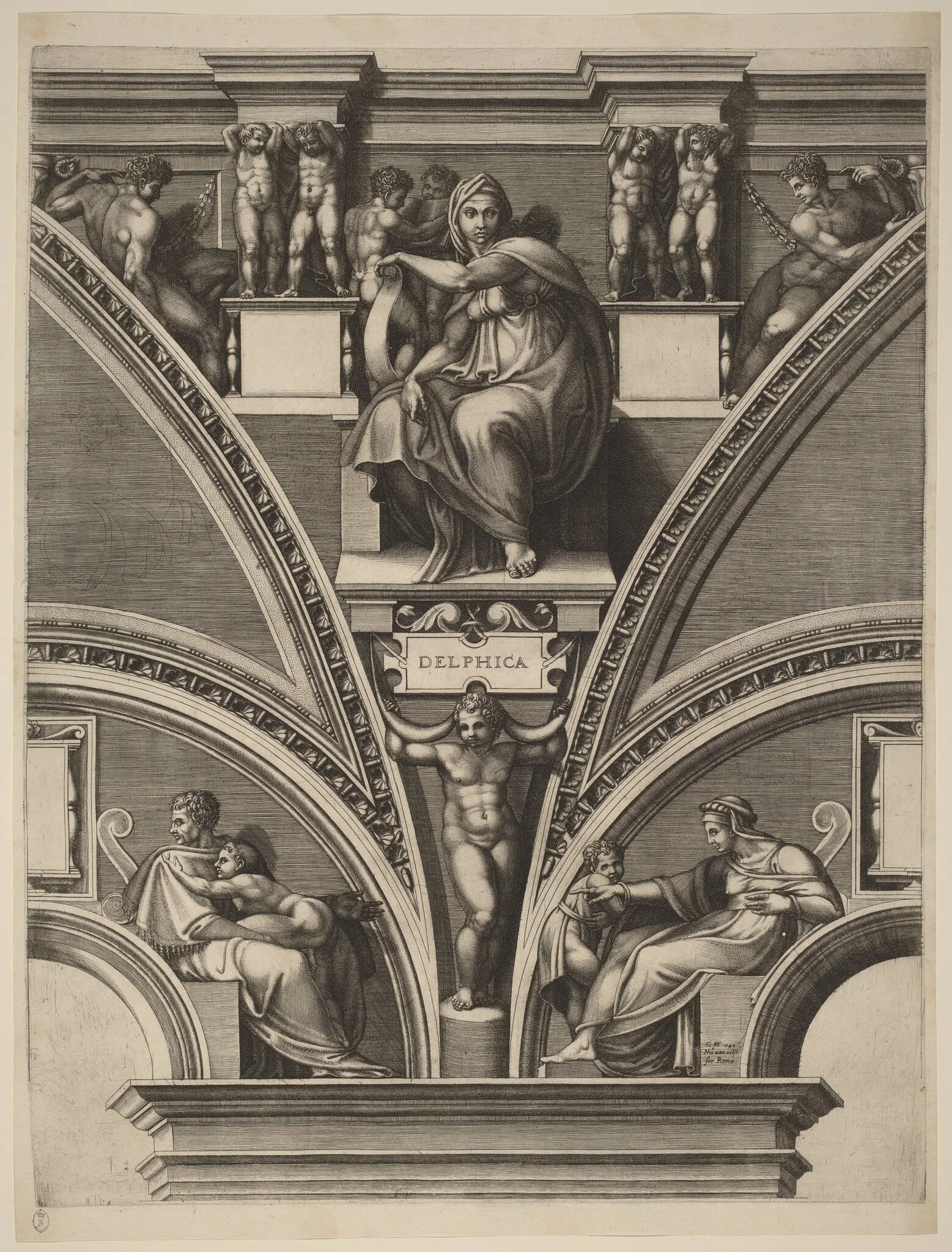 The Delphic Sibyl, detail