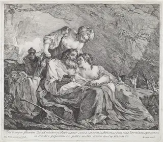 Lot and His Daughters, by Joseph-Marie Vien, ink, 1748
