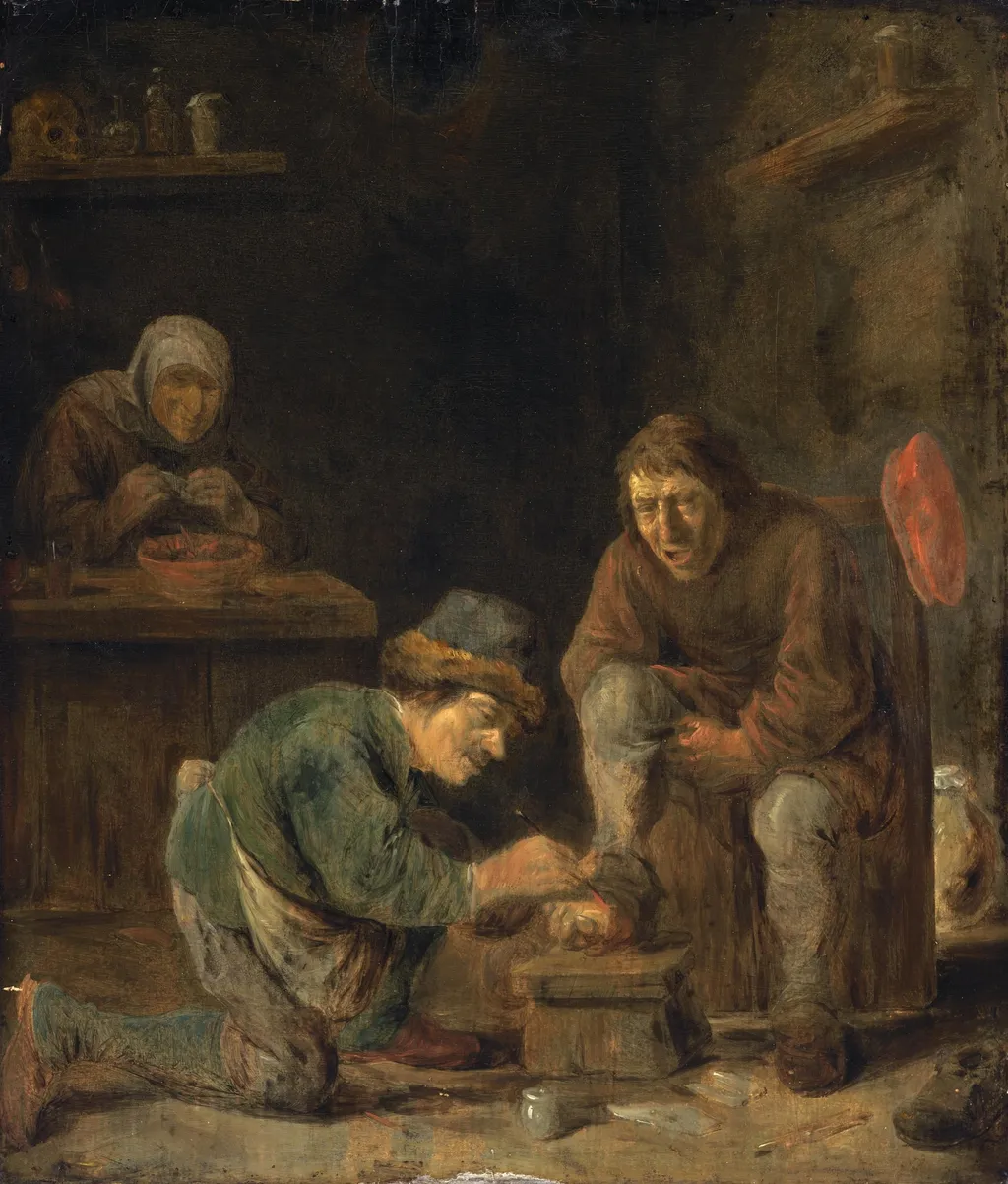 The Foot Doctor, by Adriaen Brouwer, unspecified, 1631