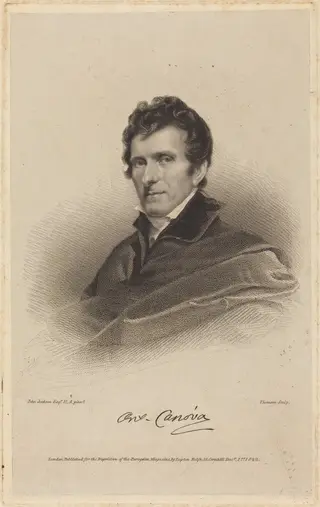 Antonio Canova, by James Thomson, ink, 1822