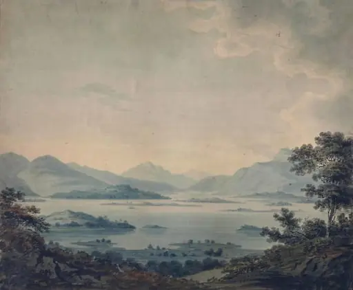 Loch Lomond, by Hugh William Williams, watercolor, 1805