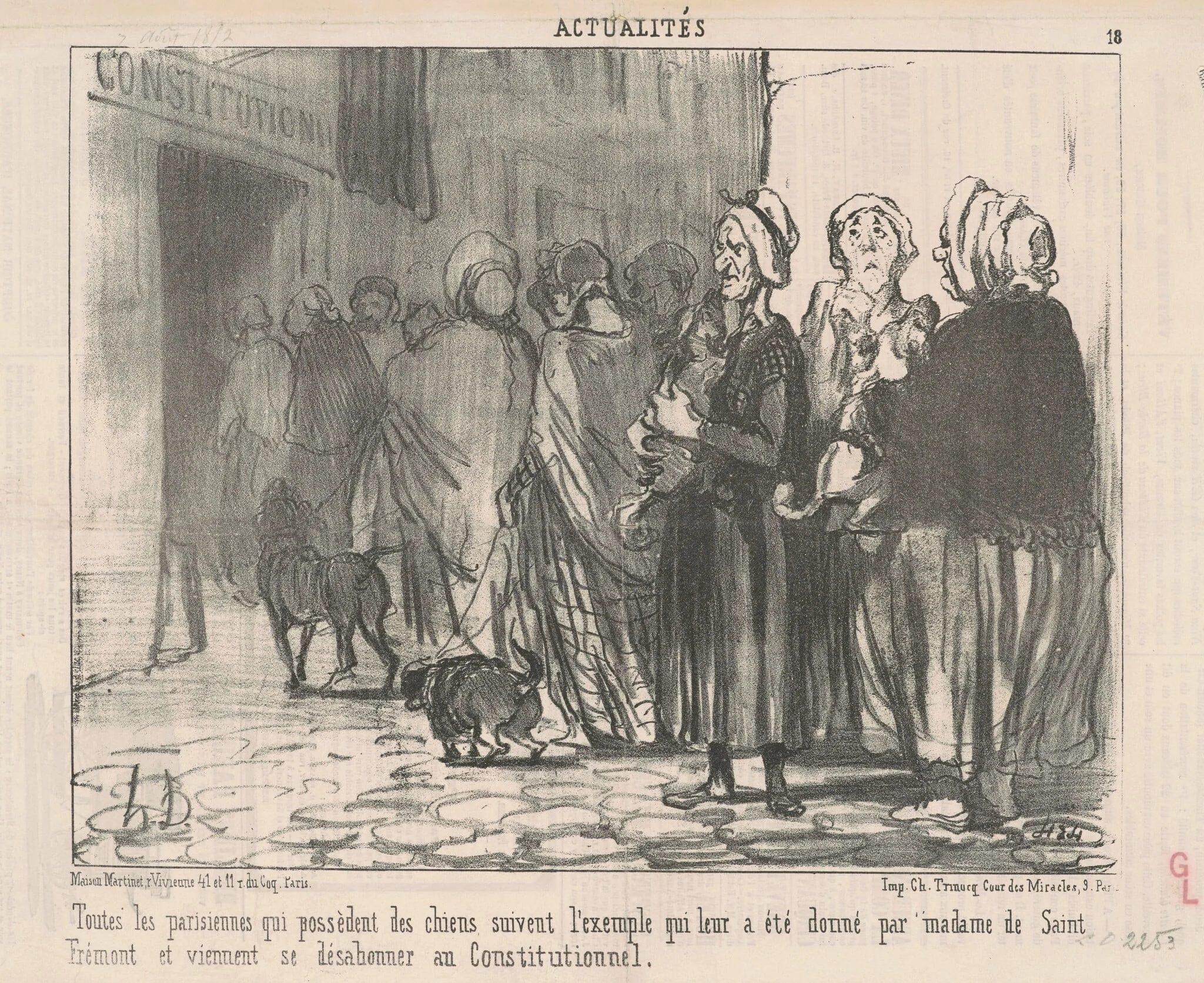 Toutes le Parisiennes qui possèdent des chiens ..., detail