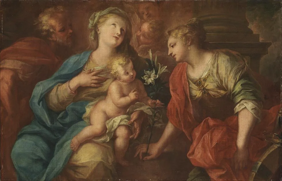 Die mystische Vermählung der hl. Katharina, detail