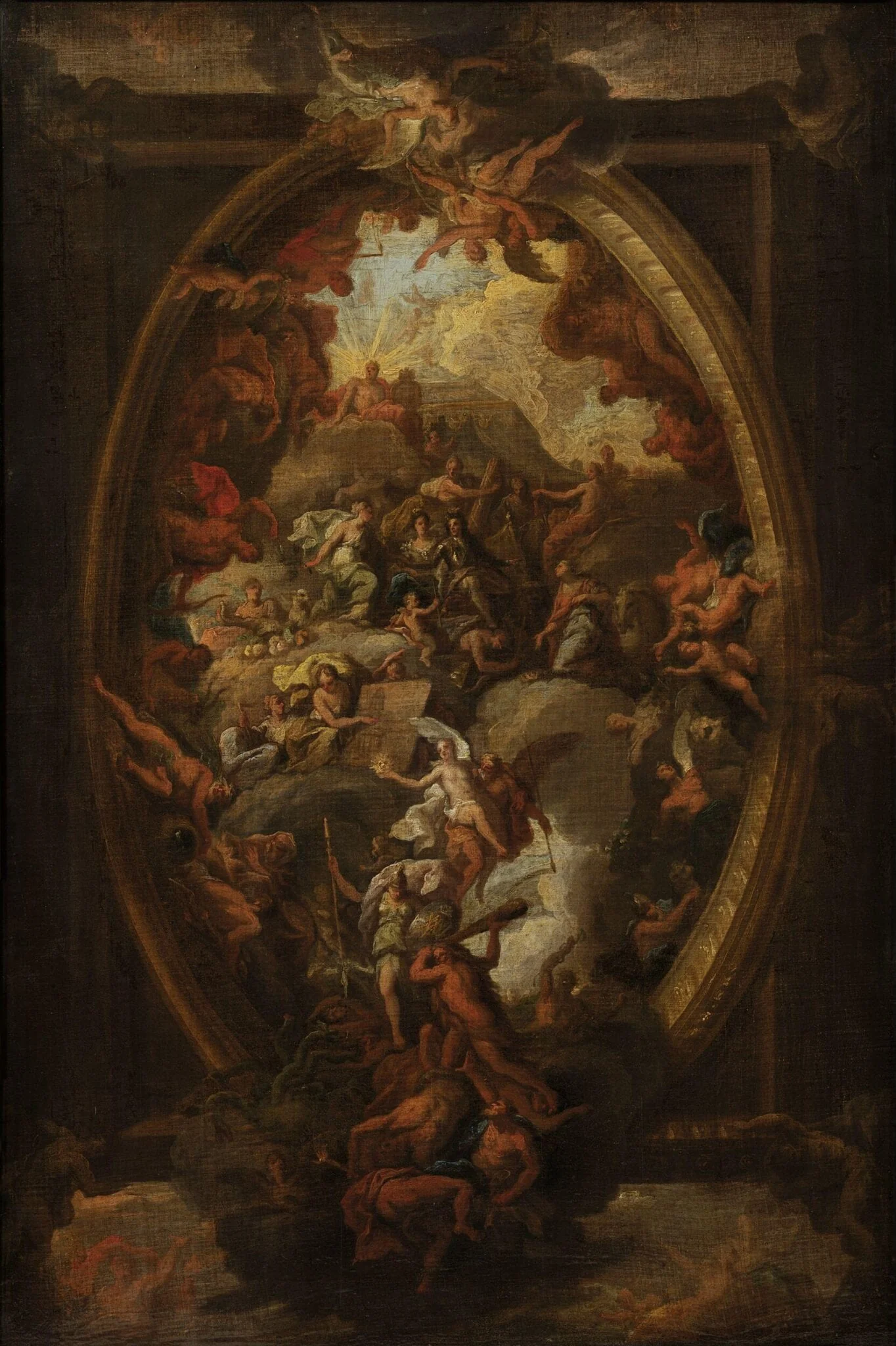 William and Mary Presenting the Cap of Liberty to Europe (sketch for the painted ceiling of the Great Hall, Greenwich Hospital), detail