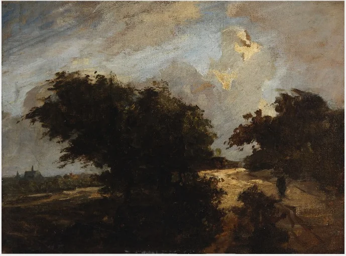 A Road between Trees, detail