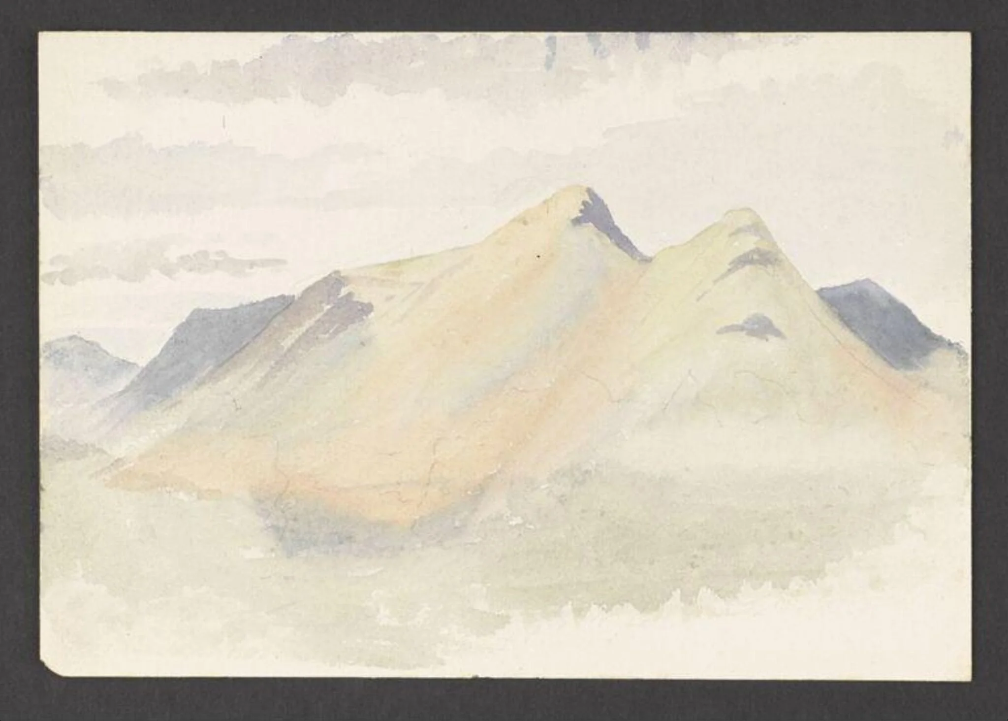 Study of mountains, possibly a view towards Catbells, detail