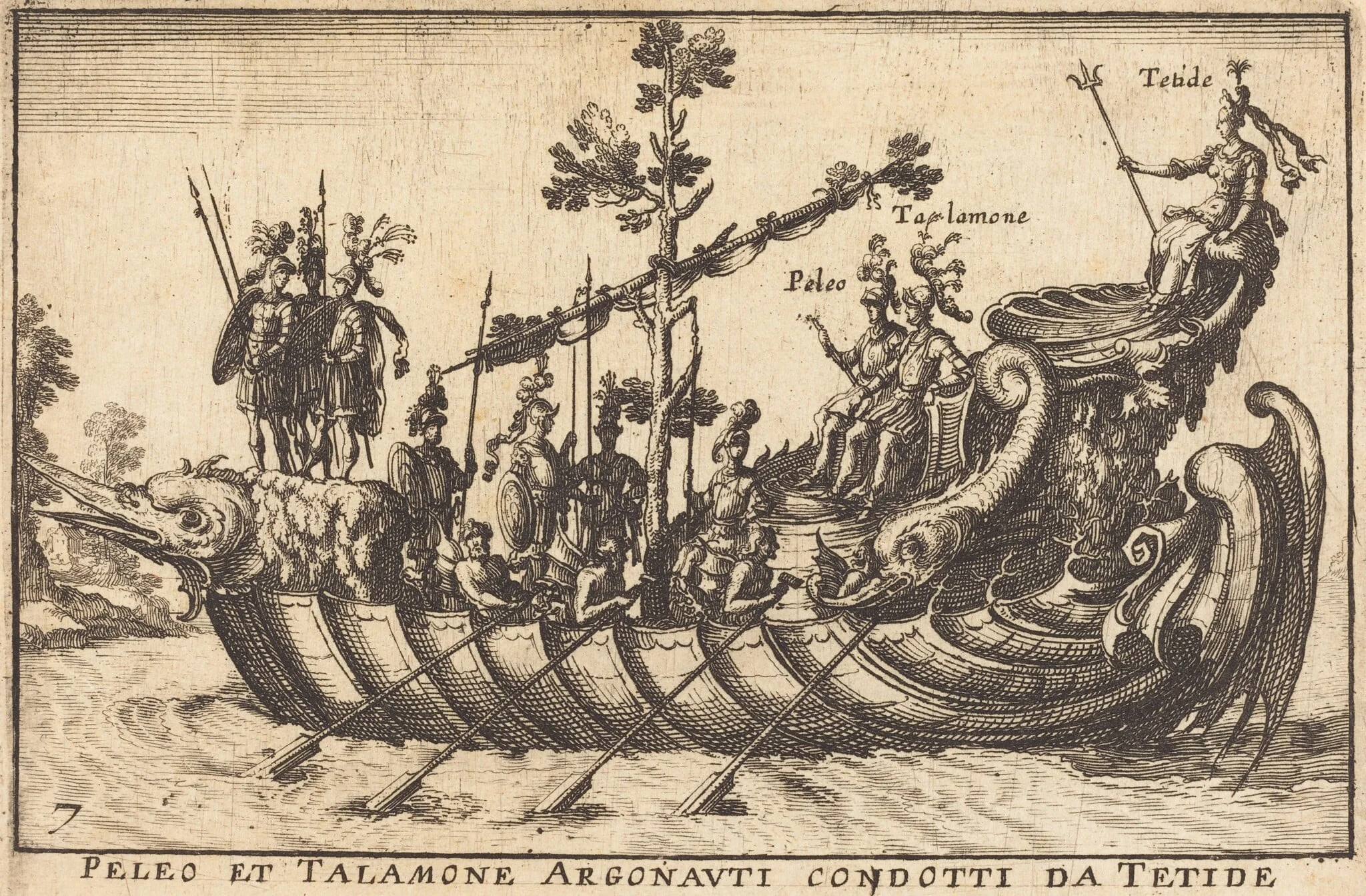 Peleo et Talamone Argonauti condotti da Tetide, detail