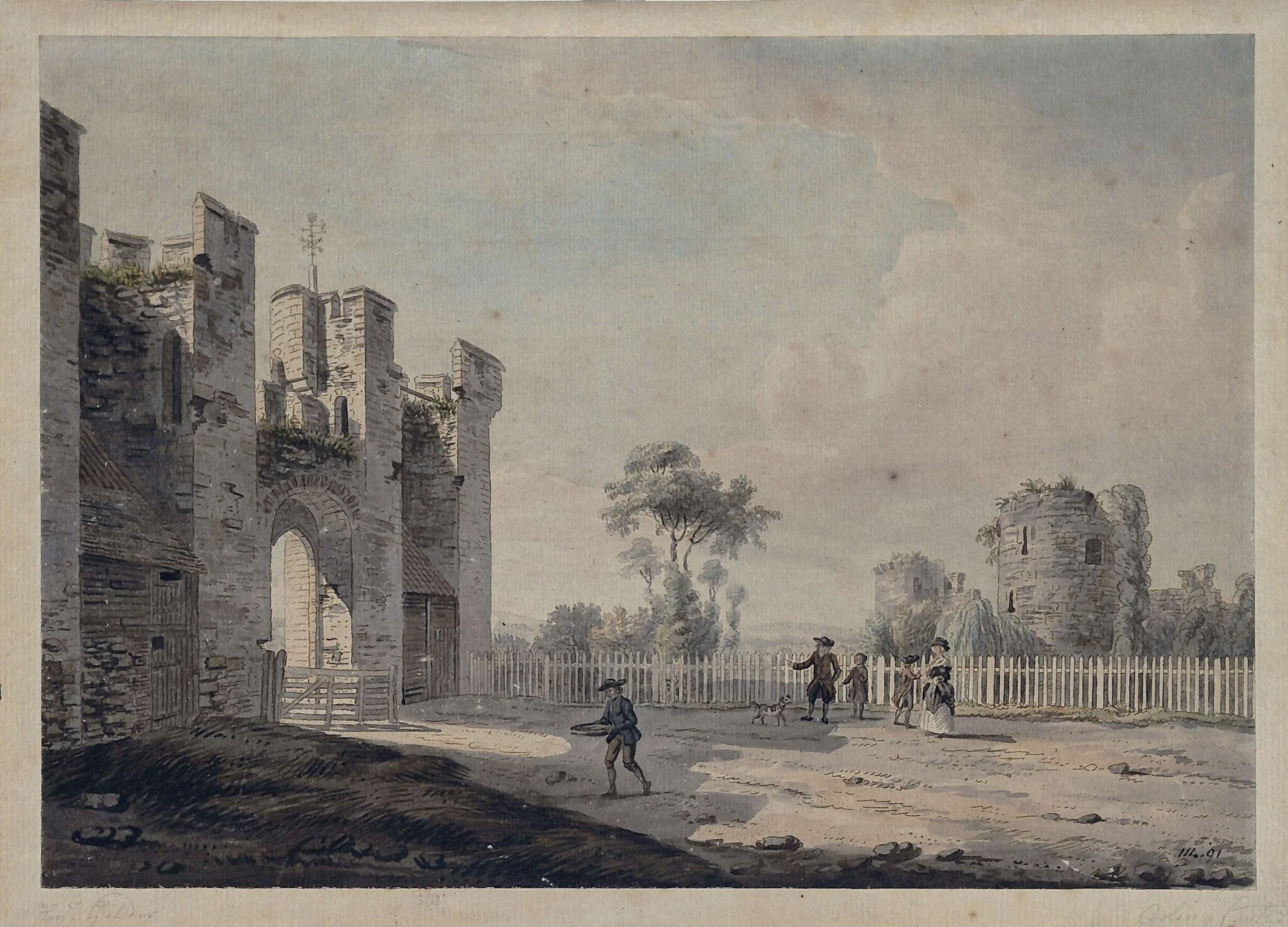 Interior view of the ruins of Cowling (or Cooling) Castle, Kent, detail