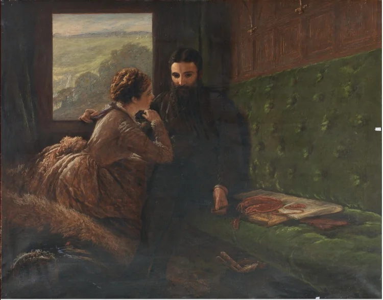 A Conversation in the Train, detail