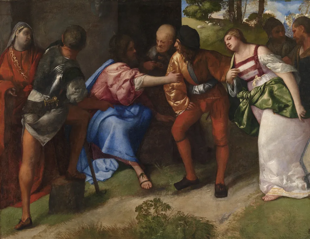 Christ and the Woman Taken in Adultery, by Titian, oil, 1509