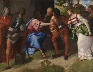 Christ and the Woman Taken in Adultery, by Titian, oil, 1509