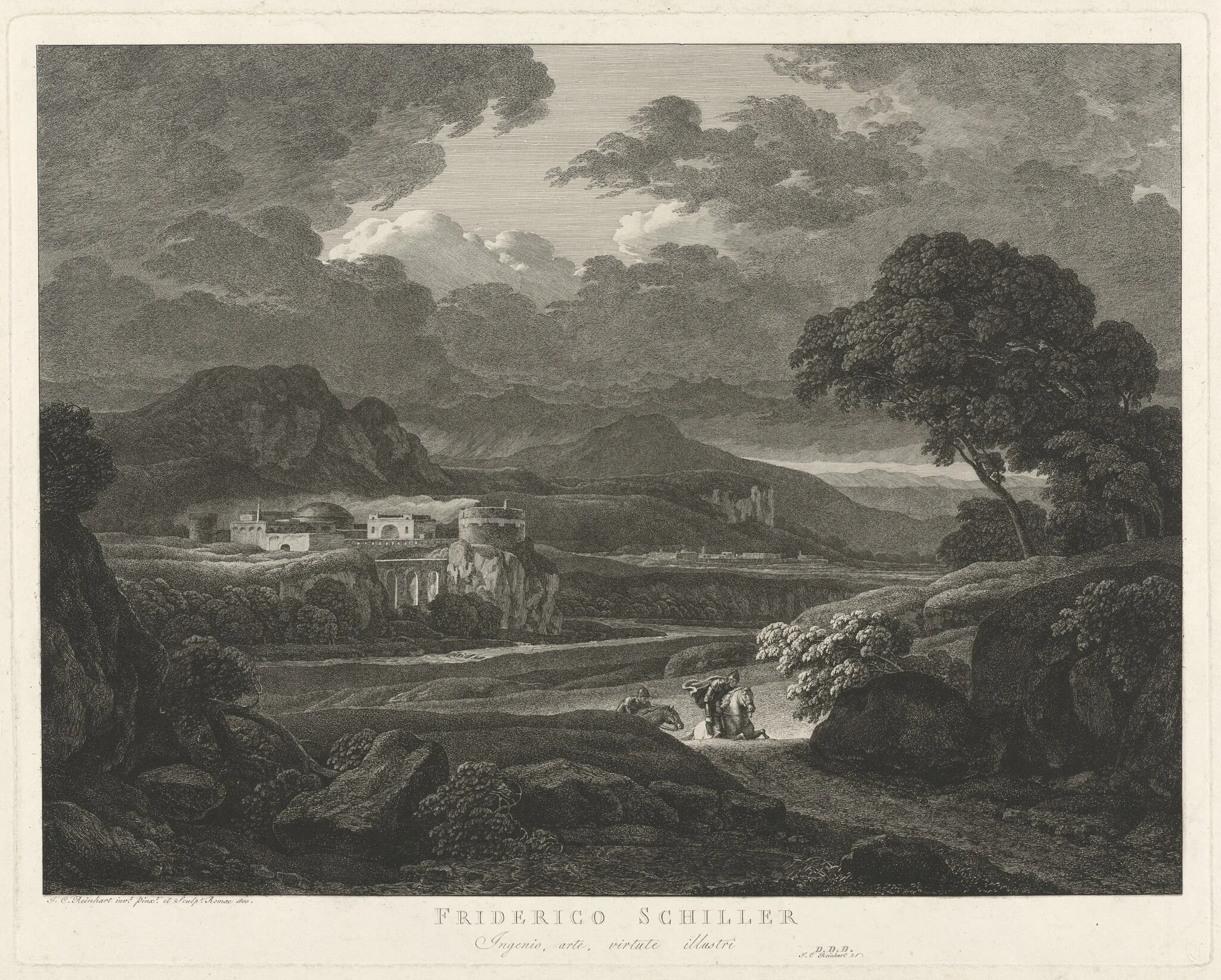 The Great Heroic Landscape, Dedicated to Schiller, detail