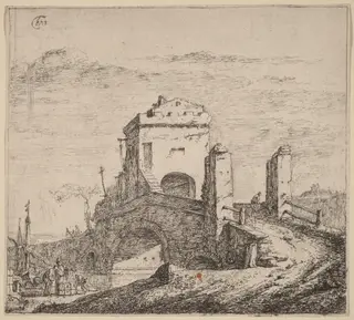 Bridge, by Thomas Wyck, ink, 1646