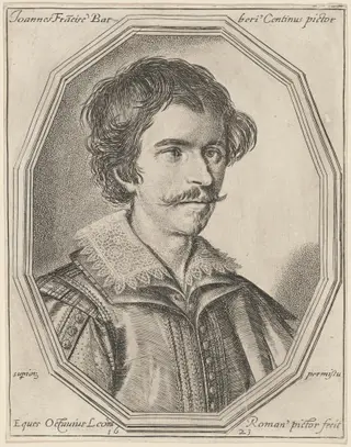 Giovanni Francesco Barbieri, called Guercino, by Ottavio Leoni, ink, 1623