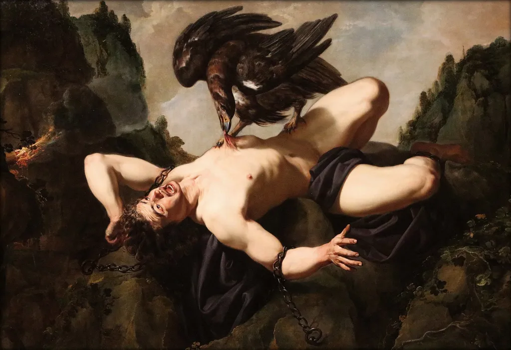 Prometheus, by Theodoor Rombouts, oil