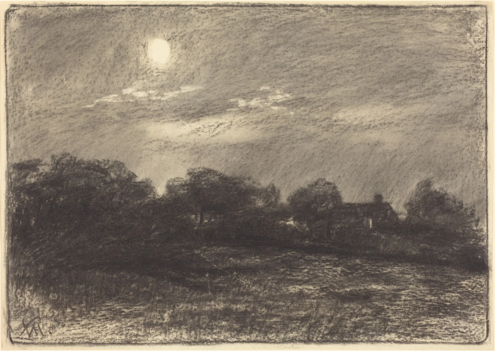 Evening, Farm Landscape, detail