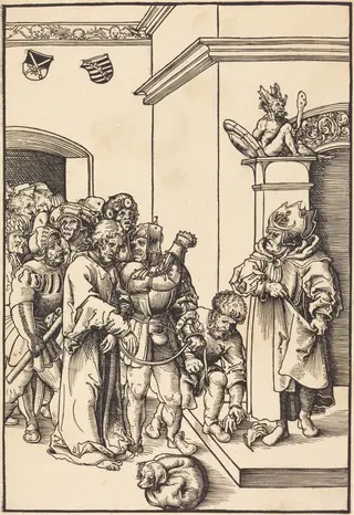 Christ before Annas, by Lucas Cranach the Elder, ink, 1509