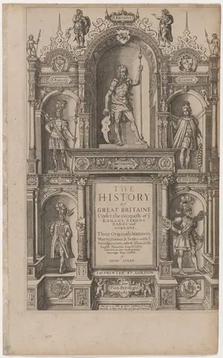 Title Page to "The History of Great Britaine" by John Speed, by Jodocus Hondius I, ink, 1611