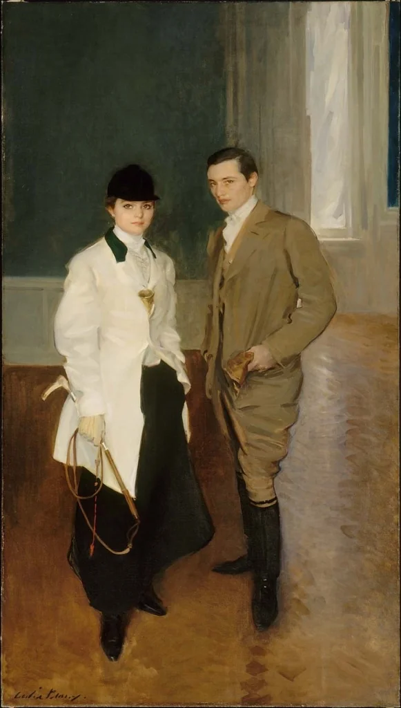 Brother and Sister: Charles Sumner Bird and His Sister Edith Bird (Mrs. Robert Bass), detail