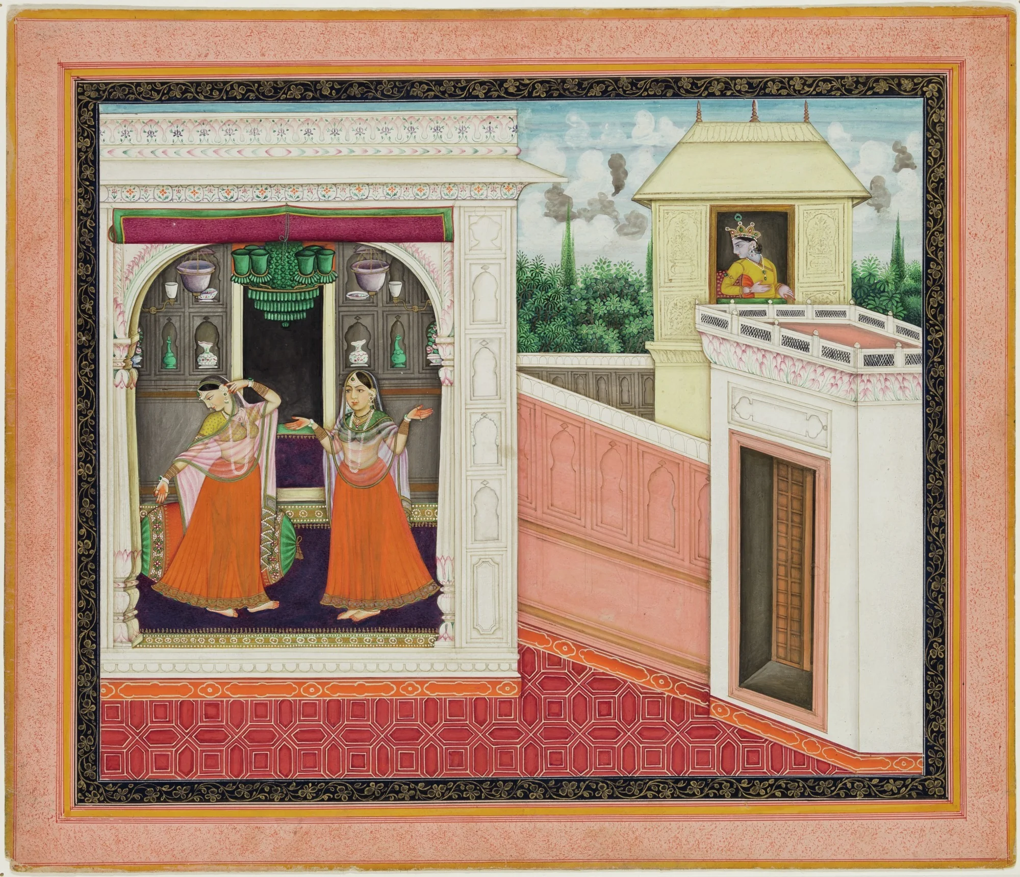Story of Krishna and Radha, detail