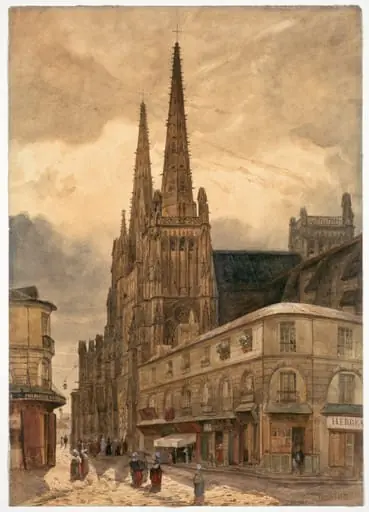 Cathédrale Sainte-André de Bordeaux, by Adrien Dauzats, 1832