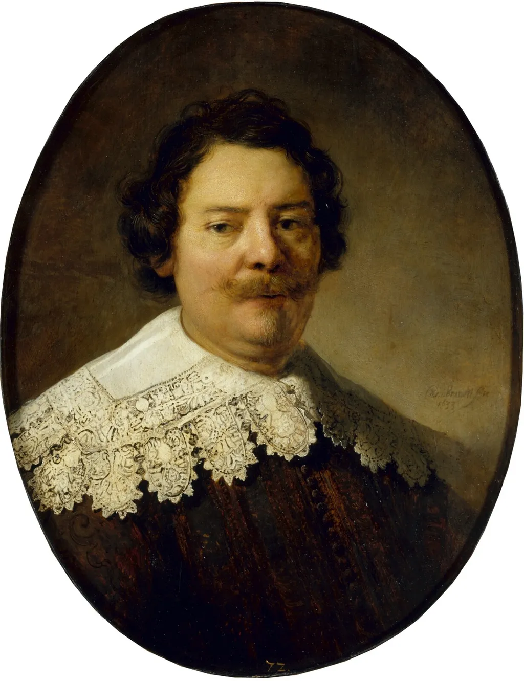 Portrait of Willem Burggraeff, husband of Maertgen van Bilderbeecq, by Rembrandt van Rijn, oil, 1633