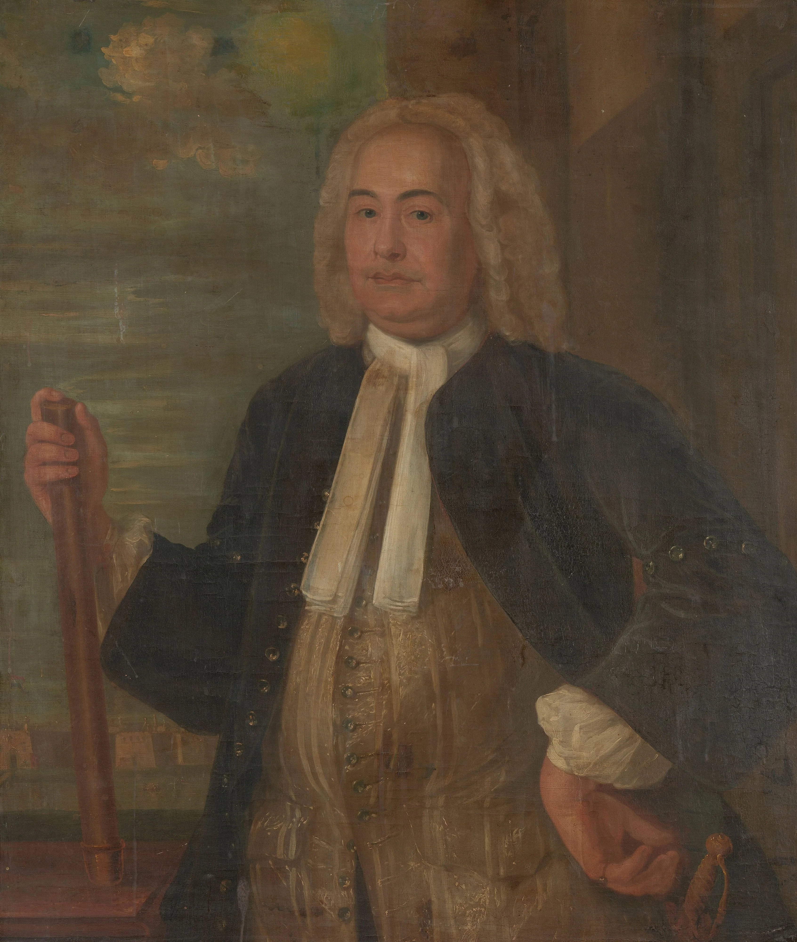 Portrait of Johannes Thedens, Governor-General of the Dutch East India Company, detail