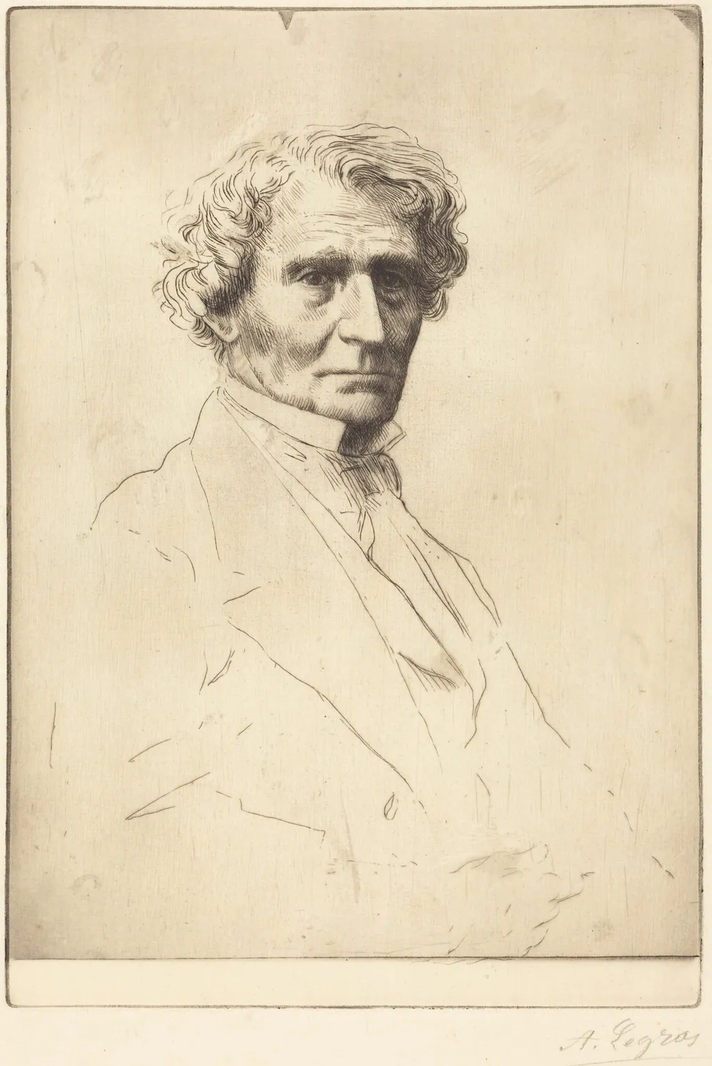 Hector Berlioz, by Alphonse Legros, ink, 1874