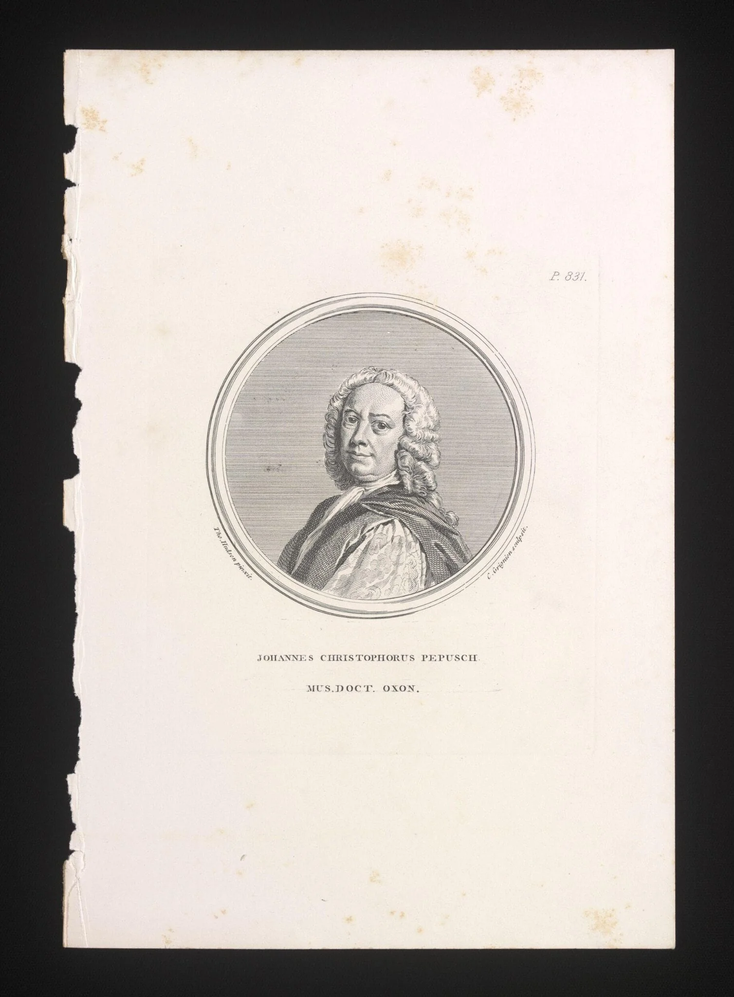 Johannes Christophorus Pepusch, detail